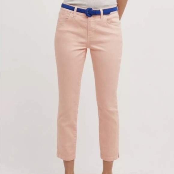Anthropologie Pilcro The Letterpress Peach Stet Crop Mid Rise Skinny